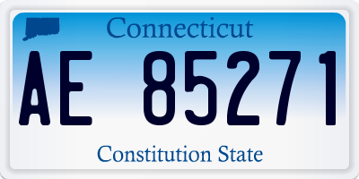 CT license plate AE85271