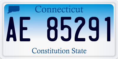 CT license plate AE85291
