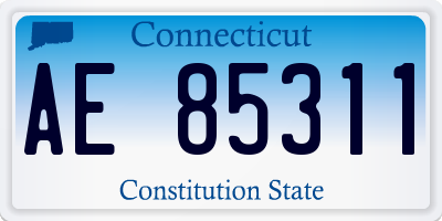 CT license plate AE85311