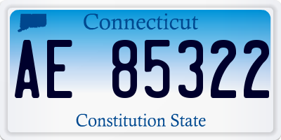 CT license plate AE85322