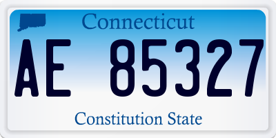 CT license plate AE85327