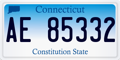 CT license plate AE85332