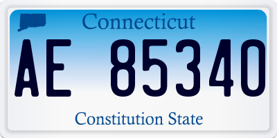 CT license plate AE85340