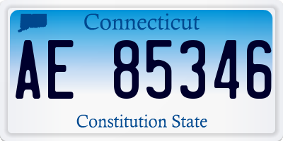 CT license plate AE85346