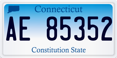 CT license plate AE85352