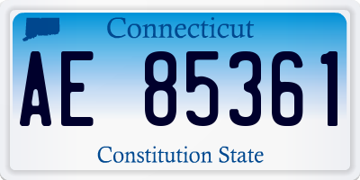 CT license plate AE85361
