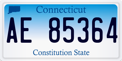 CT license plate AE85364