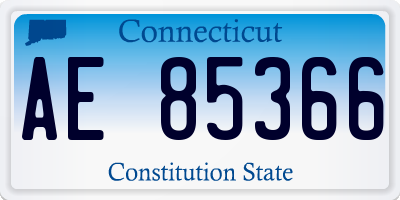 CT license plate AE85366