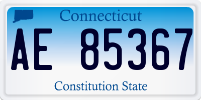 CT license plate AE85367