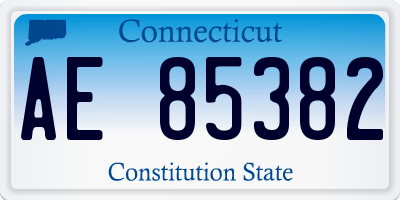 CT license plate AE85382