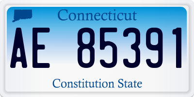 CT license plate AE85391