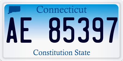 CT license plate AE85397