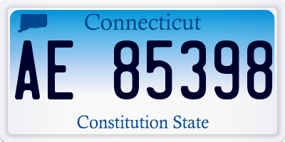 CT license plate AE85398