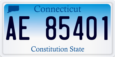 CT license plate AE85401