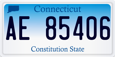 CT license plate AE85406