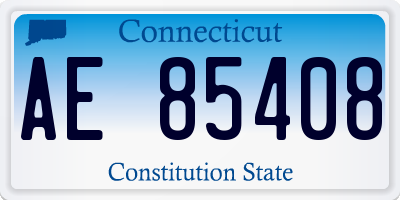 CT license plate AE85408