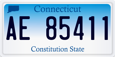 CT license plate AE85411