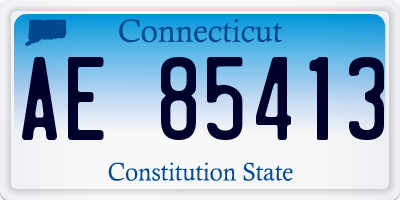 CT license plate AE85413