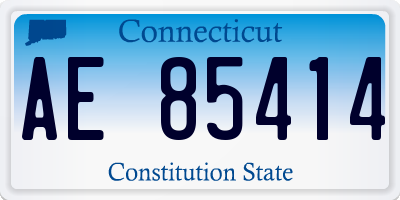 CT license plate AE85414
