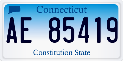 CT license plate AE85419