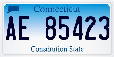 CT license plate AE85423