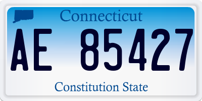 CT license plate AE85427
