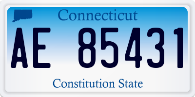 CT license plate AE85431