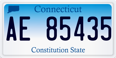 CT license plate AE85435