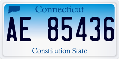 CT license plate AE85436