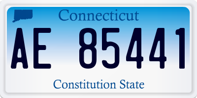 CT license plate AE85441