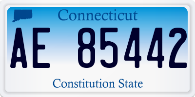 CT license plate AE85442