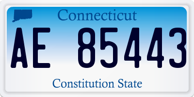CT license plate AE85443