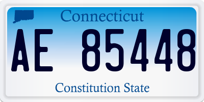 CT license plate AE85448