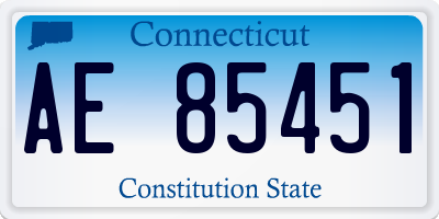 CT license plate AE85451
