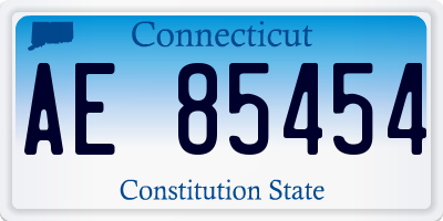 CT license plate AE85454