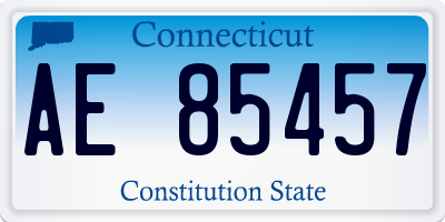 CT license plate AE85457