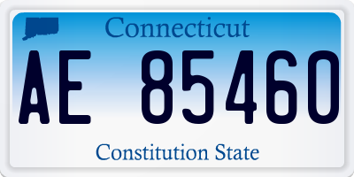 CT license plate AE85460