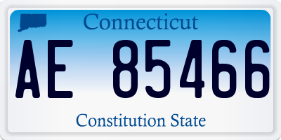 CT license plate AE85466