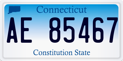 CT license plate AE85467