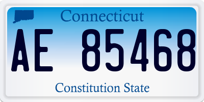 CT license plate AE85468
