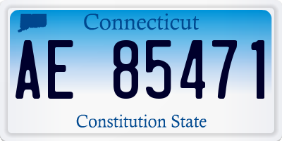CT license plate AE85471