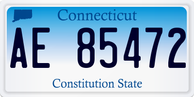 CT license plate AE85472