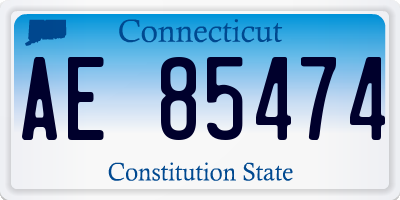 CT license plate AE85474