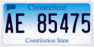 CT license plate AE85475