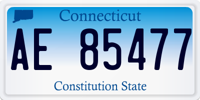 CT license plate AE85477