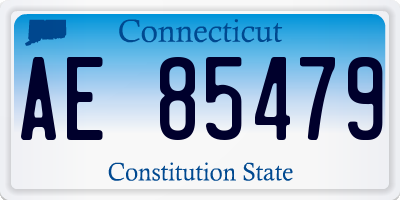 CT license plate AE85479