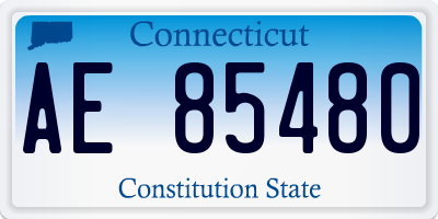 CT license plate AE85480