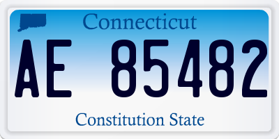 CT license plate AE85482