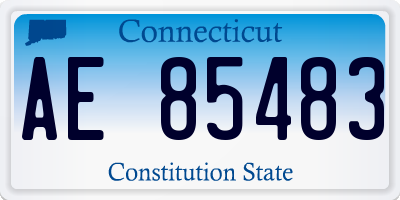 CT license plate AE85483