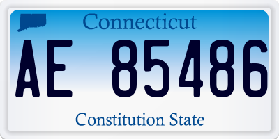 CT license plate AE85486